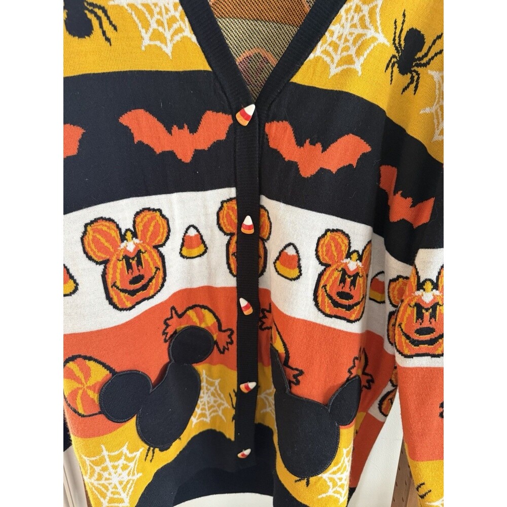 Her Universe Disney Halloween Mickey Mouse Hooded Cardigan Size L - Picture 3 of 4